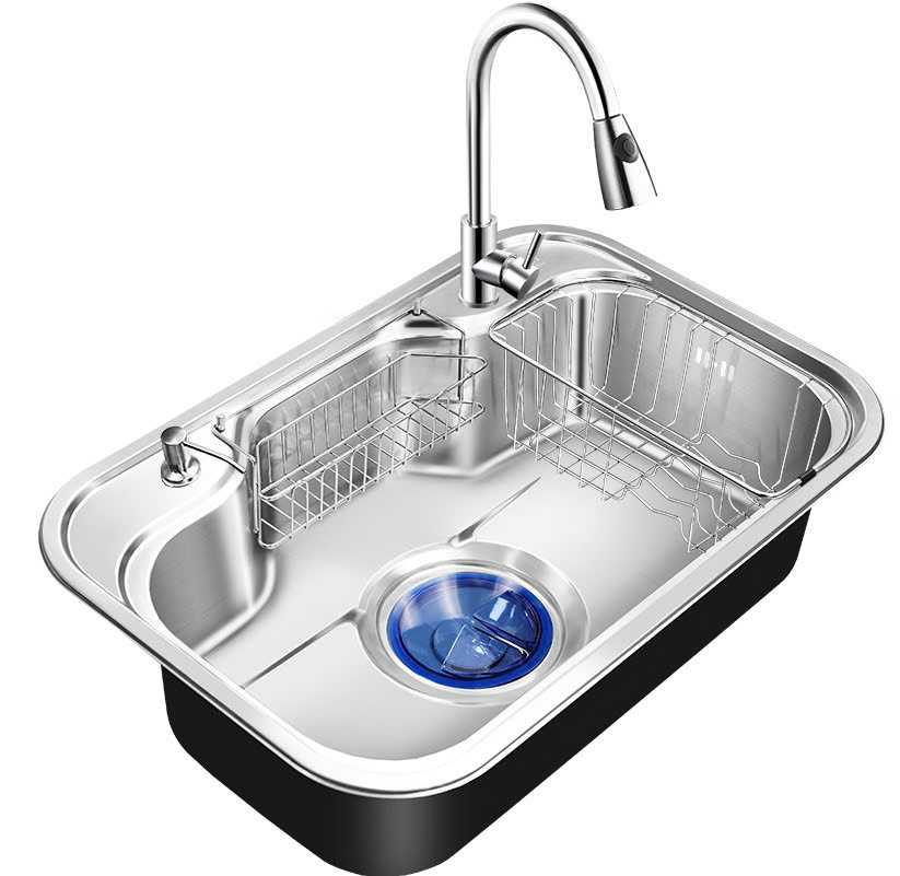 Chậu rửa bát Handmade Inox 304 Miken MKRB-7045L (70x45x25cm) - Image 5