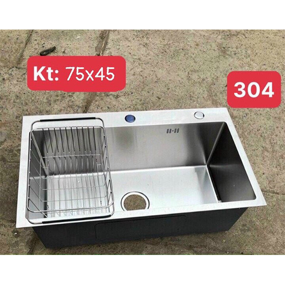 Chậu rửa bát Handmade Inox 304 Miken MKRB-8345L (83x45x25cm) - Image 5