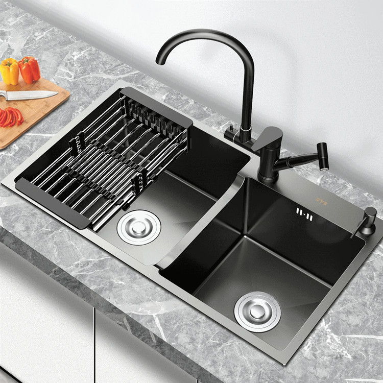 Chậu rửa bát Handmade Inox 304 phủ nano Miken MKRB-8345NC (830x450x250mm) - Image 5