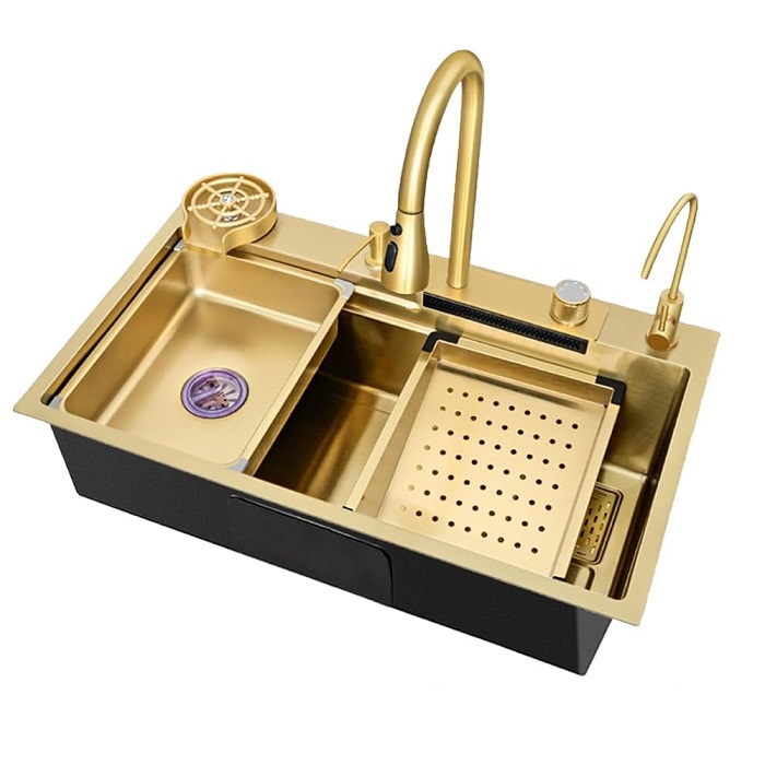 Chậu rửa bát Handmade Inox 304 phủ nano Miken MKRB-8545NL (850x450x250mm) - Image 5