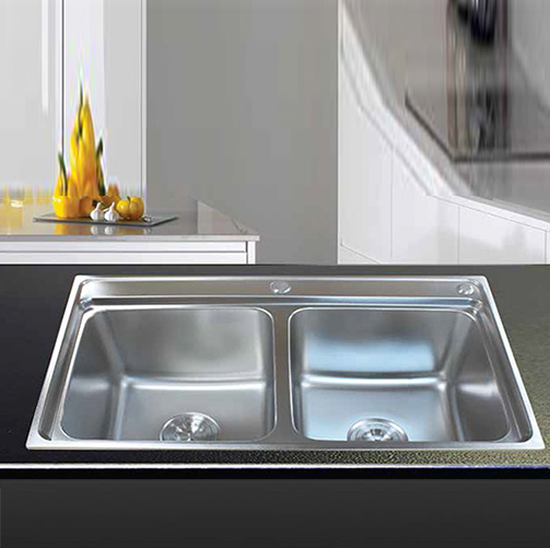 Chậu rửa bát inox 2 hố Sơn Hà A79 (795 x 520 x 220mm) - Image 3