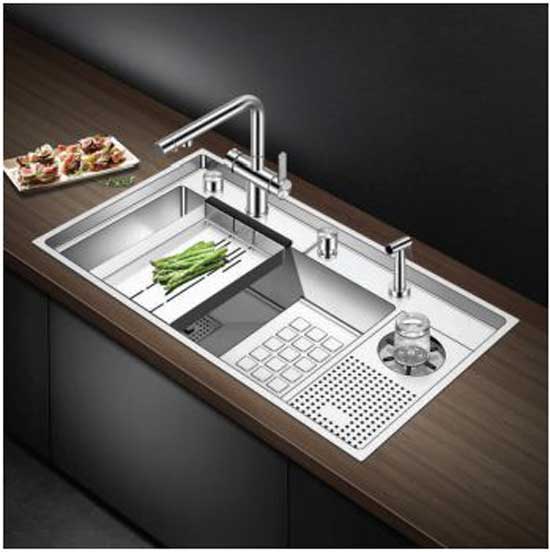 Chậu rửa bát kèm máy rửa cốc Geler GL-7648 - Image 5