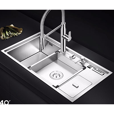 Chậu rửa bát kháng khuẩn nano Moonoah MN-7843N (78x43) - Image 5