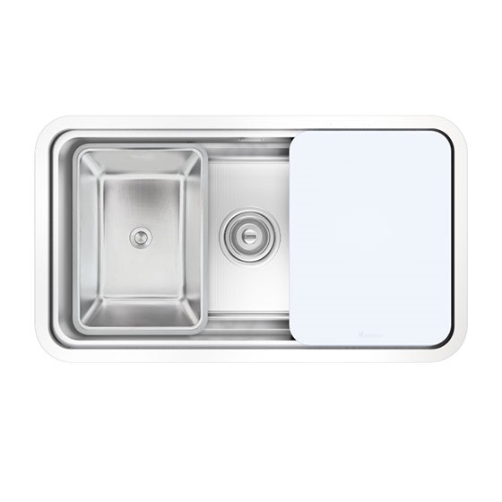 Chậu rửa bát Konox Granite Sink Veloci 760D-Black (760x435x220mm) - Image 3