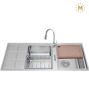 Chậu rửa bát Malloca MS 8817N (1150x500x230) - Image 5