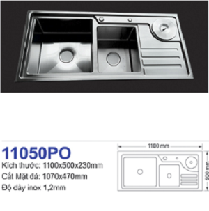 Chậu rửa bát mặt kính TOPY KOREA 10550 (Bàn trái) - Image 4