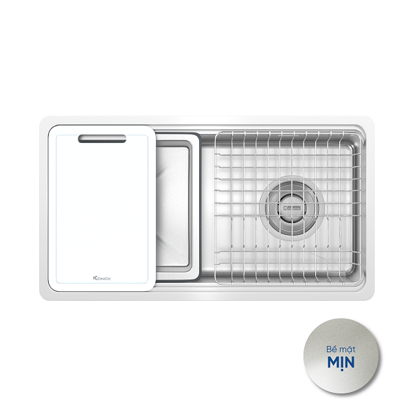 Chậu rửa bát phong cách Nhật bề mặt mịn Konox Tari 780SM (780x430x220mm)