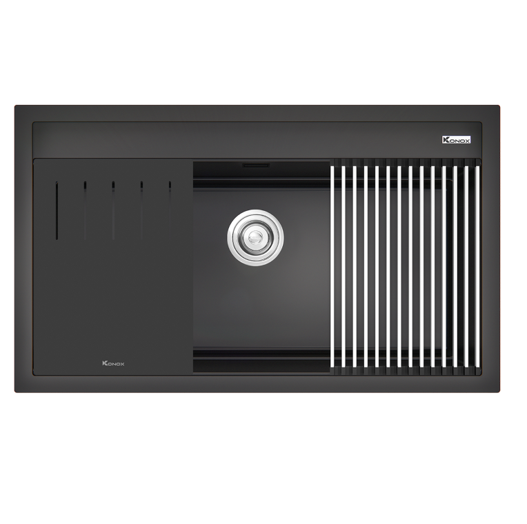 Chậu rửa bát phong cách Nhật bề mặt mịn Konox TARI 9051SM (900x515x220mm) - Image 3