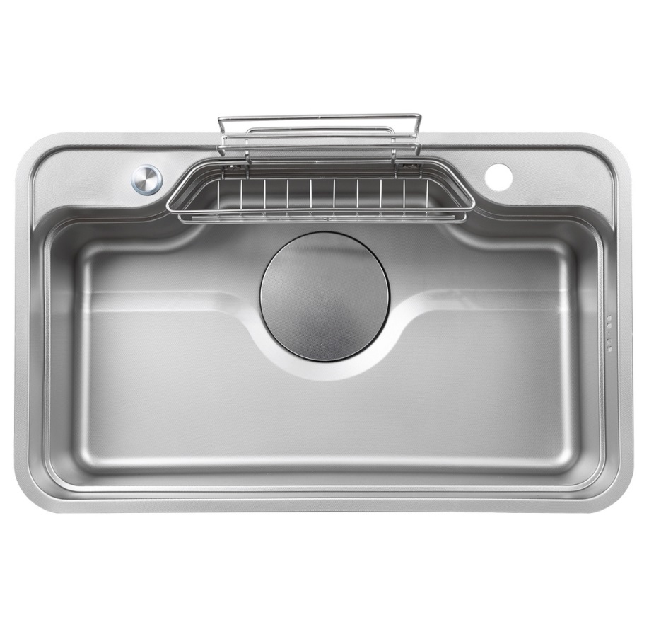 Chậu rửa bát Posco 304 Linen dập nổi KLUGER KW8181FS-S81Plus (810x510x220mm) - Image 5