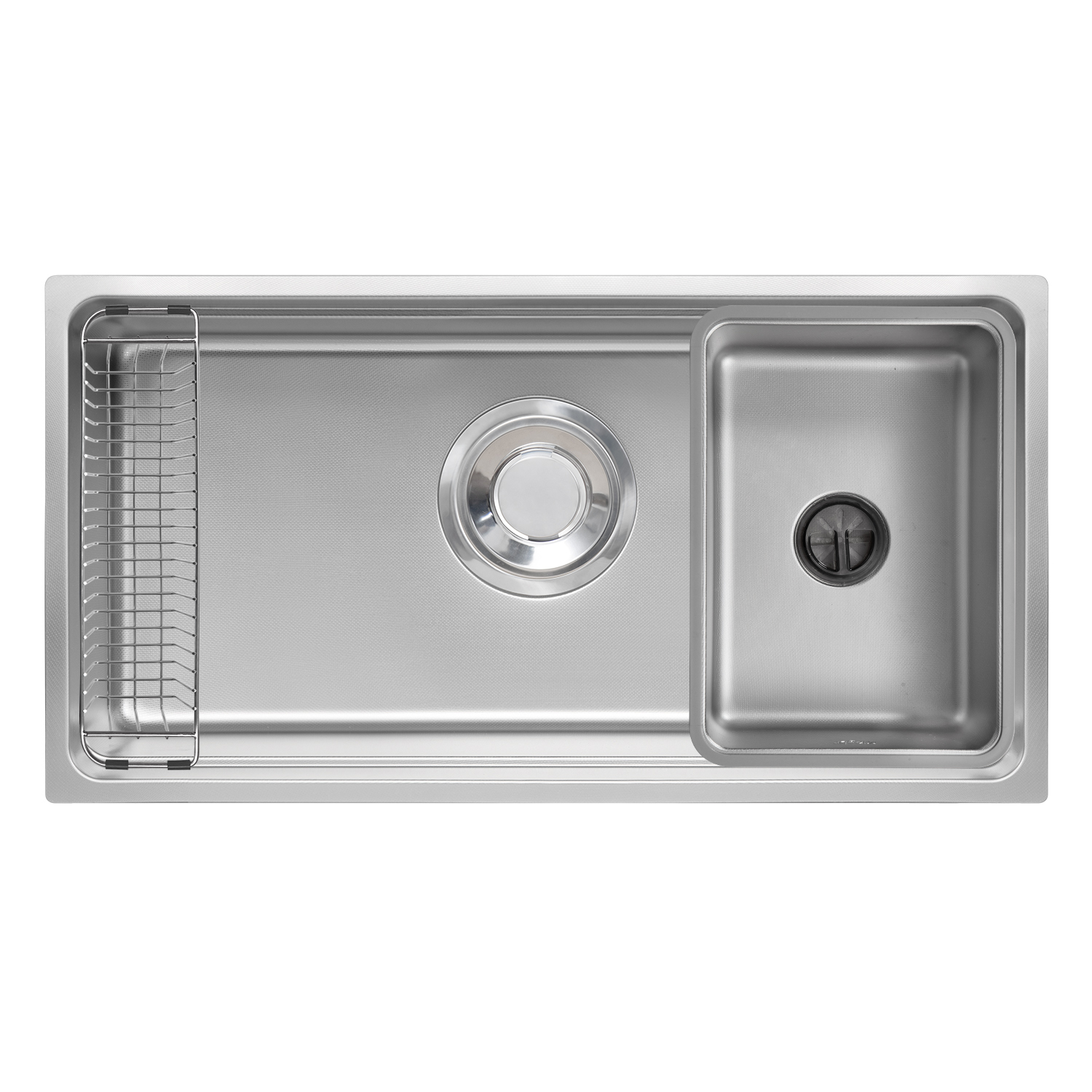 Chậu rửa bát Posco 304 Linen dập nổi KLUGER KWU8161FS-S86Plus (780x480x226 mm) - Image 3