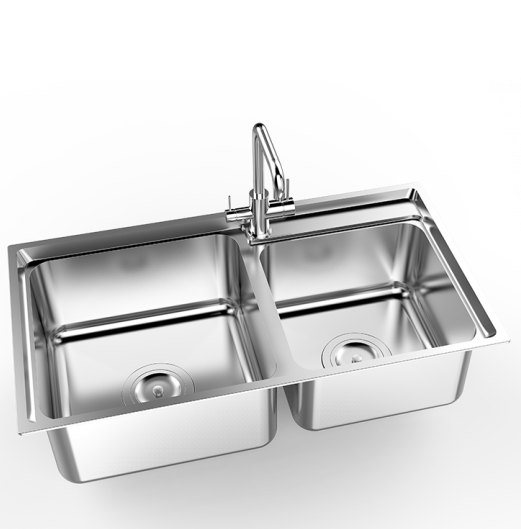 Chậu rửa bát Sơn Hà S100S sơn đáy chống ồn (980x410mm) - Image 4