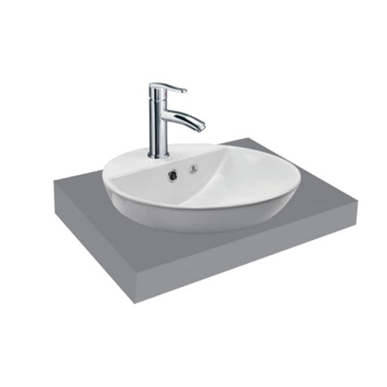 Chậu rửa lavabo âm bàn Viglacera CA2 (530x425x205mm) - Image 4