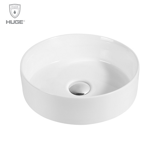 Chậu rửa lavabo bán âm bàn Huge H-LB1605 (605x415x185mm) - Image 3