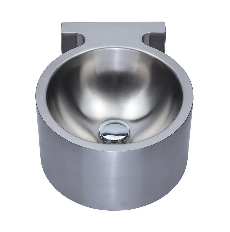 Chậu rửa lavabo chân đứng hình tròn màu đen Inox 304 Miken MKC-8720B (Đặt hàng trước 7-15 ngày) - Image 3