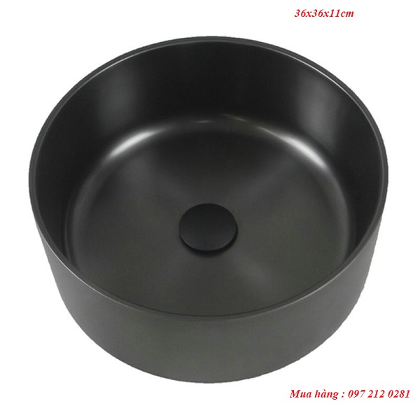 Chậu rửa lavabo chân đứng hình tròn màu vàng đen Inox 304 Miken MKC-BG8809 ( Đặt hàng trước 7-15 ngày) - Image 5