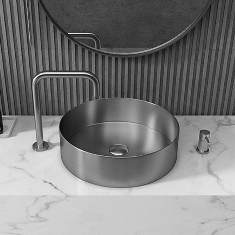 Chậu rửa lavabo chân đứng Inox 304 màu vàng đồng Miken MS-8804LG (Đặt hàng trước 7-15 ngày) - Image 4