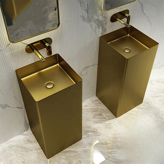 Chậu rửa lavabo chân đứng Inox 304 Miken CS-0112 (Đặt hàng trước 7-15 ngày) - Image 3