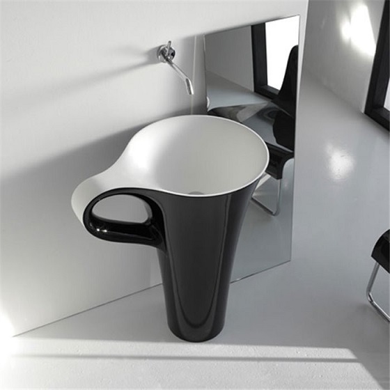 Chậu rửa lavabo chân đứng nghệ thuật màu đỏ C3966R (Đặt hàng 10-20 ngày) - Image 3