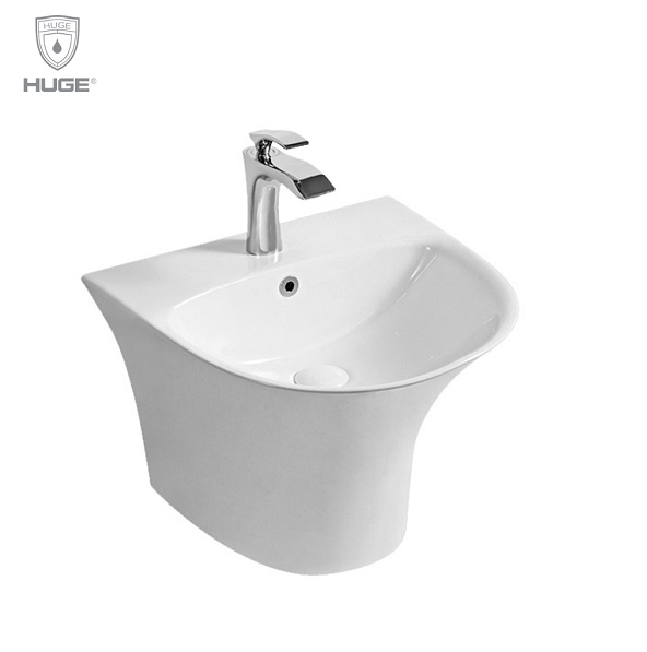 Chậu rửa lavabo chân lửng Huge H-LV501 (510x450x195mm) - Image 3