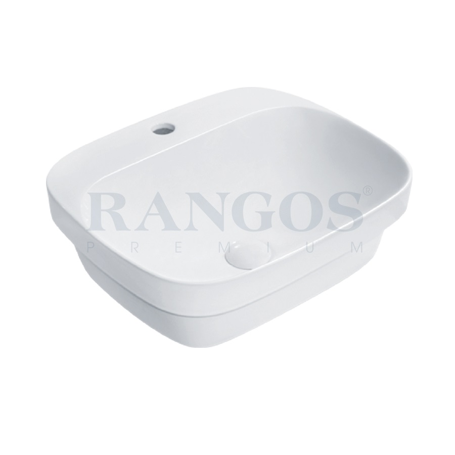 Chậu rửa lavabo chân lửng Rangos RG-6006-1 (D520xR440xC490mm) - Image 3