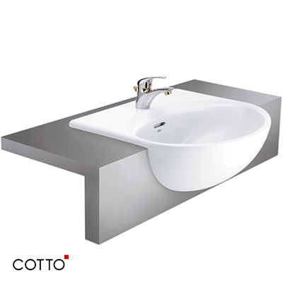 Chậu rửa lavabo COTTO C021 (bán âm bàn)