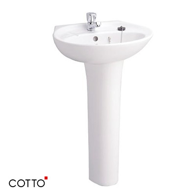 Chậu rửa lavabo COTTO C0237/C4201 (Chân lửng) - Image 4