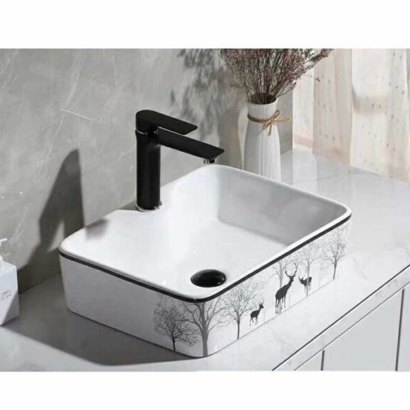 Chậu rửa lavabo đá nhân tạo Polystone-Solic Surface Miken MKC-V35M (1175x337x732mm) - Image 4