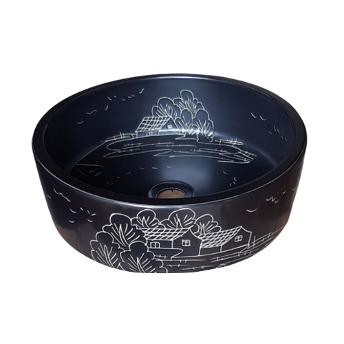 Chậu rửa lavabo đá nhựa trong suốt Acrylic Miken MKC-5838 GR - Image 6