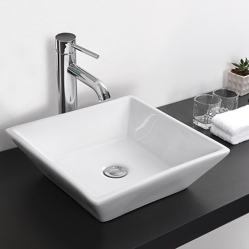 Chậu rửa lavabo đá tự nhiên màu trắng ngọc vân đá Miken MKC-4532W - Image 5