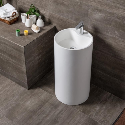 Chậu rửa lavabo đá tự nhiên nghệ thuật chân đứng Miken MKC-2861V - Image 6