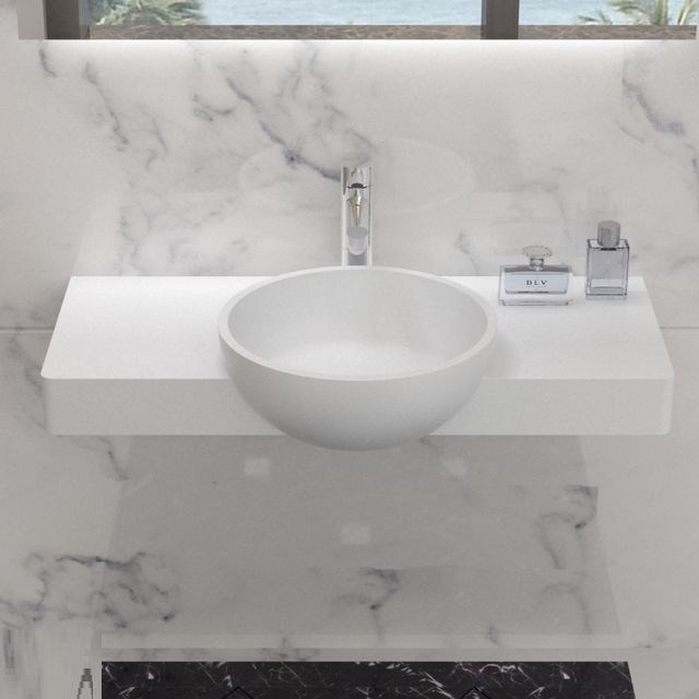 Chậu rửa lavabo đá tự nhiên nghệ thuật chân đứng Miken MKC-2864V - Image 5