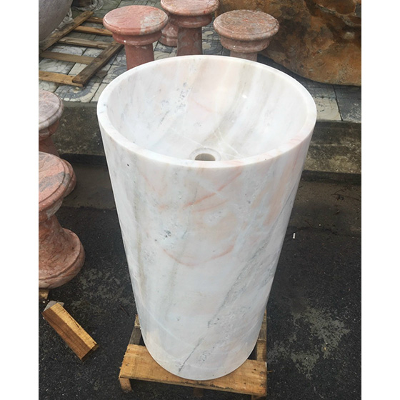 Chậu rửa lavabo đá tự nhiên nghệ thuật chân đứng Miken MKC-2864V - Image 6