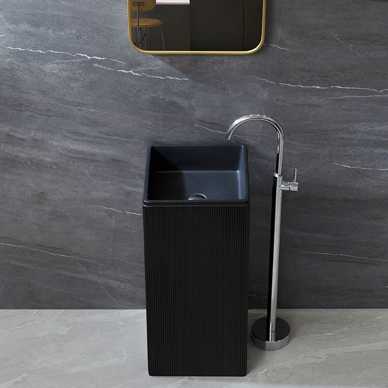 Chậu rửa lavabo đá tự nhiên nghệ thuật chân đứng Miken MKC-2866V - Image 3