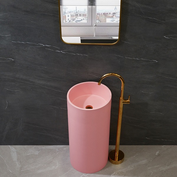 Chậu rửa lavabo đá tự nhiên nghệ thuật chân đứng Miken MKC-2866V - Image 4