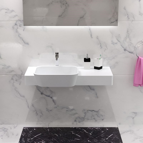 Chậu rửa lavabo đá tự nhiên nghệ thuật chân đứng Miken MKC-2867V - Image 3