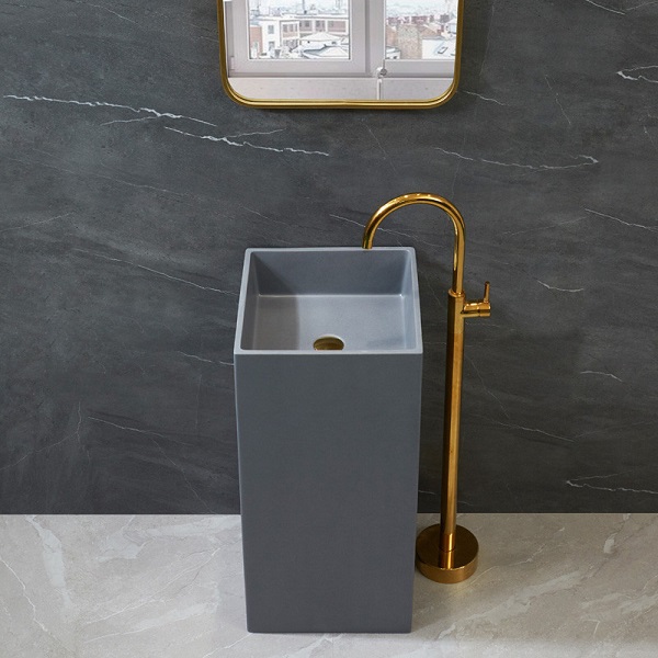 Chậu rửa lavabo đá tự nhiên nghệ thuật chân đứng Miken MKC-2871V - Image 4