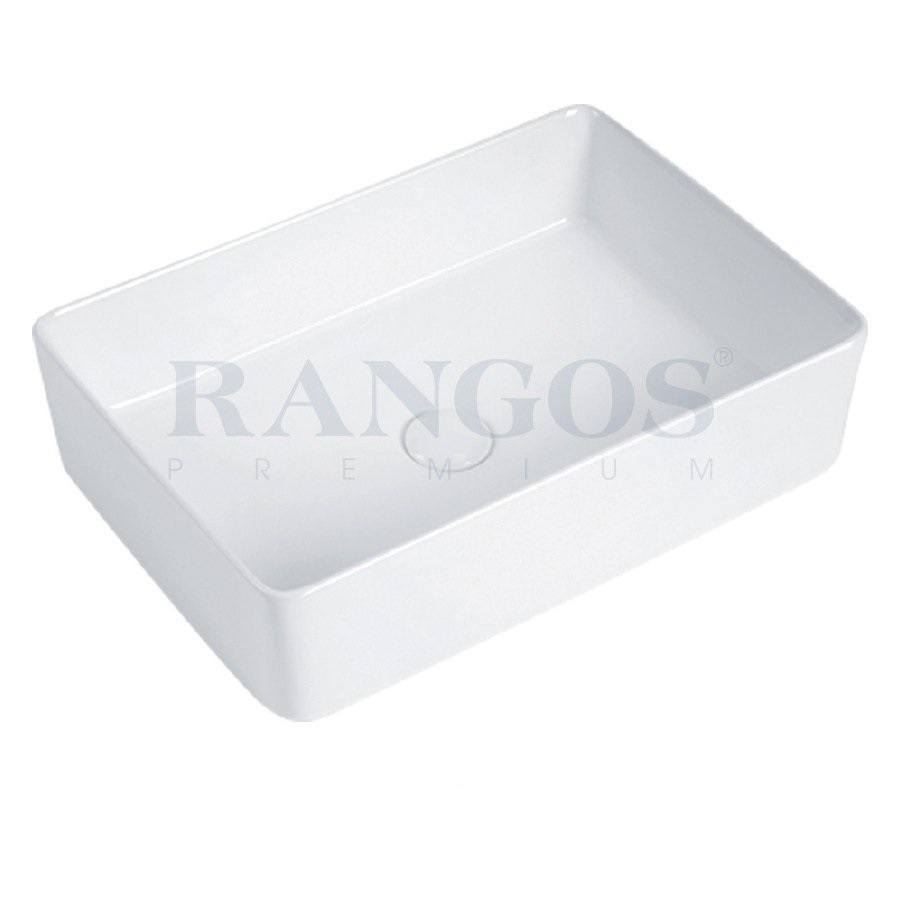 Chậu rửa lavabo đặt bàn màu đen Rangos RG-DE8001 (395x395x120 mm) - Image 3