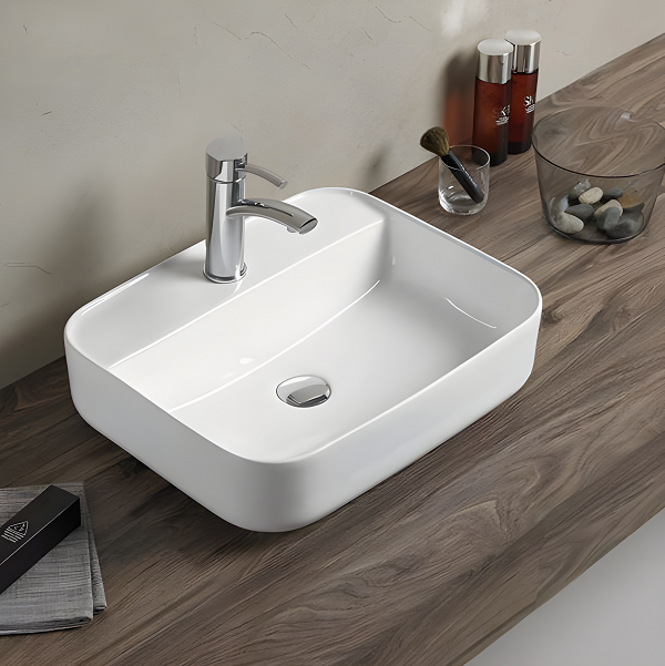 Chậu rửa lavabo đặt bàn màu vàng HANJIN HJ-5130 - Image 5