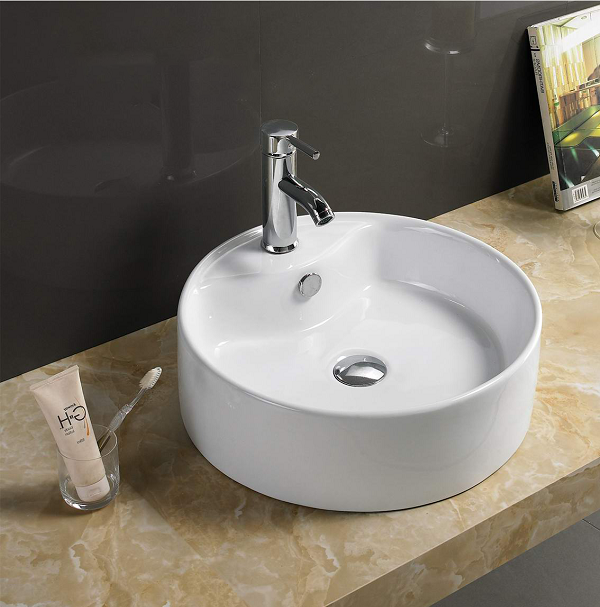 Chậu rửa lavabo đặt bàn màu vàng HANJIN HJ-5130 - Image 6