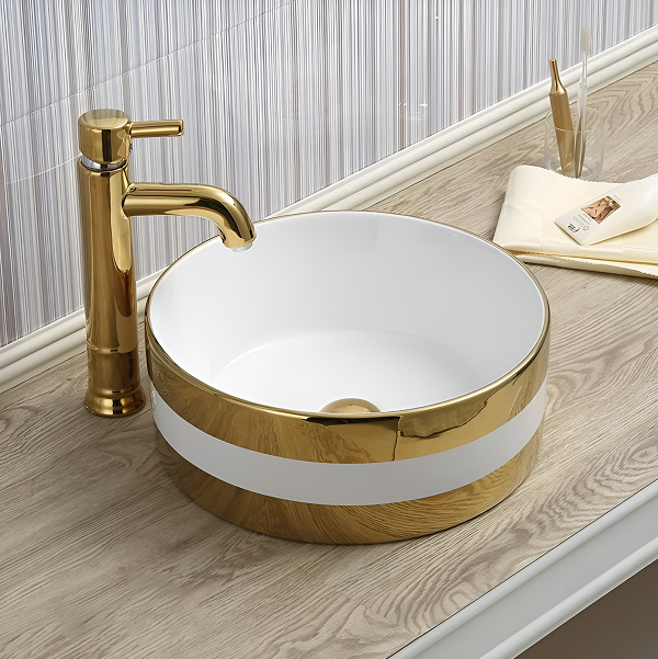 Chậu rửa lavabo đặt bàn màu xanh HANJIN HJ-717ML - Image 5