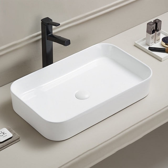 Chậu rửa lavabo đặt bàn pha lê HANJIN HJ-50CR - Image 6