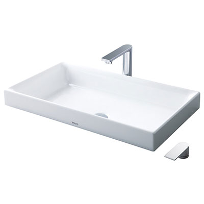 Chậu rửa lavabo đặt bàn TOTO Linear Ceram LT4716G17#MGR xám mờ (bộ thoát thải VM5D417V) - Image 6
