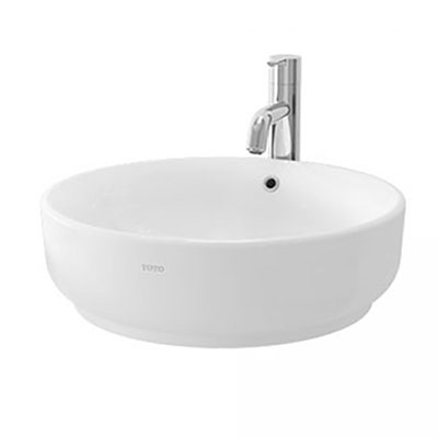 Chậu rửa lavabo đặt bàn TOTO Linear Ceram LT4716G17#MW trắng mờ (bộ thoát thải VM5D417V) - Image 5