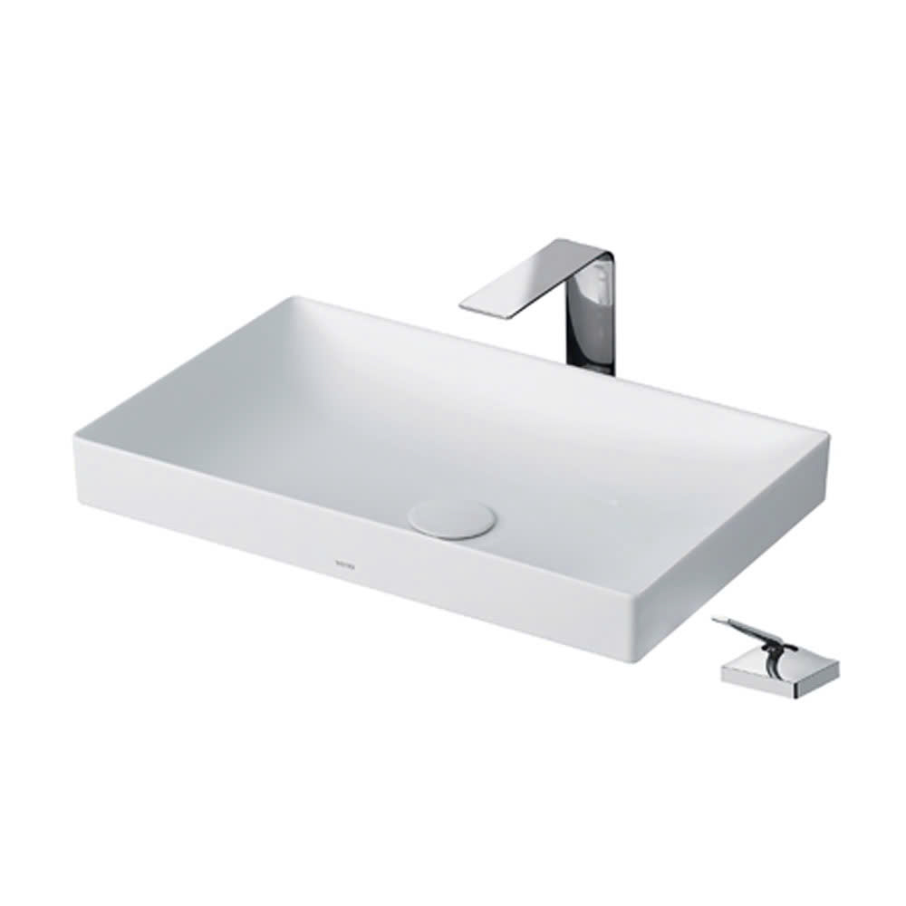 Chậu rửa lavabo đặt bàn TOTO Linear Ceram LT4716G19#MW màu trắng mờ (bộ thoát thải VM5D419V)