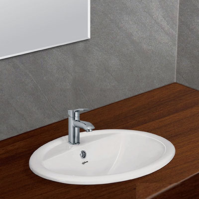 Chậu rửa lavabo dương vành Viglacera CD1 (513x445x197 mm)