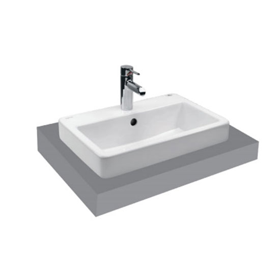 Chậu rửa lavabo dương vành Viglacera CD3 (504x418x144 mm) - Image 6