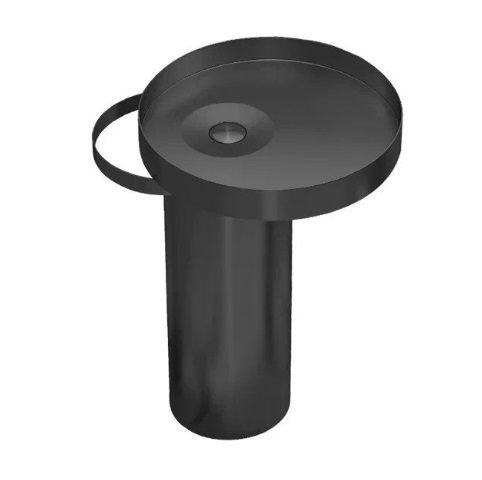 Chậu rửa lavabo hình tròn Inox 304 màu ghi xám Miken MKC-3612GR (380x380x110 / 400x400x130mm) - Image 4