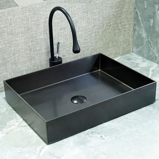 Chậu rửa lavabo hình tròn Inox 304 màu vàng đồng Miken MKC-3612CU (380x380x110 / 400x400x130mm) - Image 4