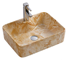 Chậu rửa lavabo mạ vàng nghệ thuật 08 (410x 350 x 130mm) - Image 4