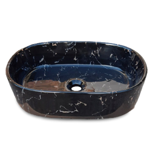 Chậu rửa lavabo màu đen âm bàn Miken MKC-1414B (600x430mm) - Image 3
